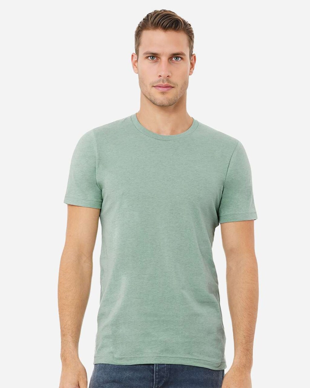 BELLA + CANVAS CVC Jersey Short Sleeve Crewneck T-Shirt for Custom Printing & Casual Comfort Blank Tee